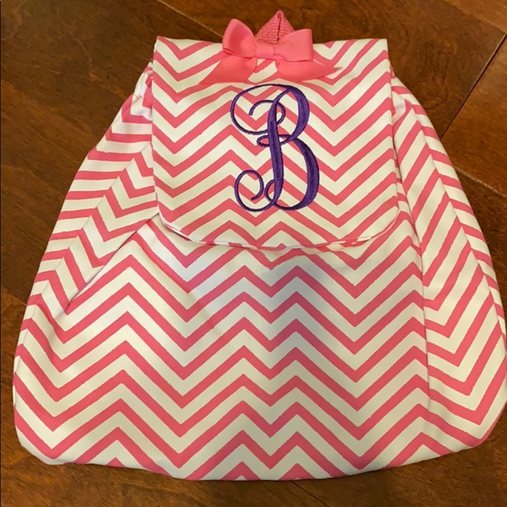 NEVER USED. Toddler size backpack. Letter B